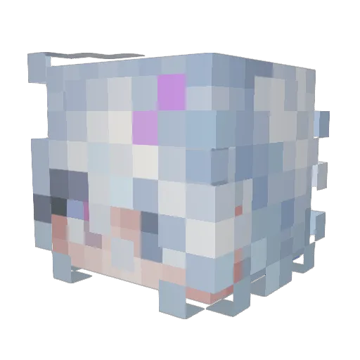 MarSara22 Minecraft avatar head, 3D render