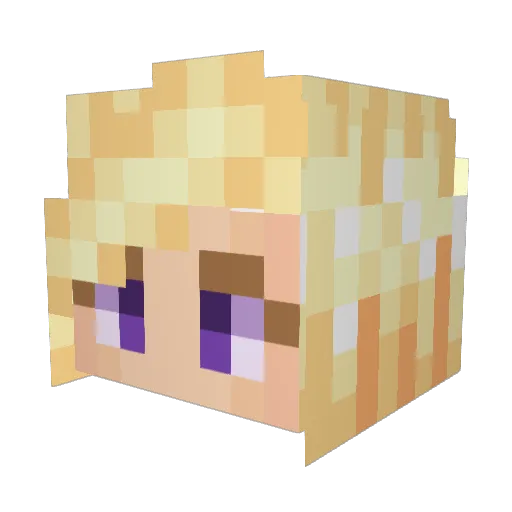 Mara1098 Minecraft avatar head, 3D render