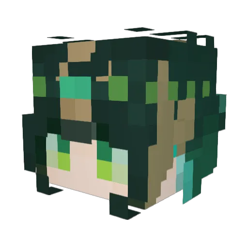 Mara626 Minecraft avatar head, 3D render