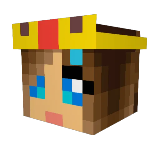 Mara8 Minecraft avatar head, 3D render