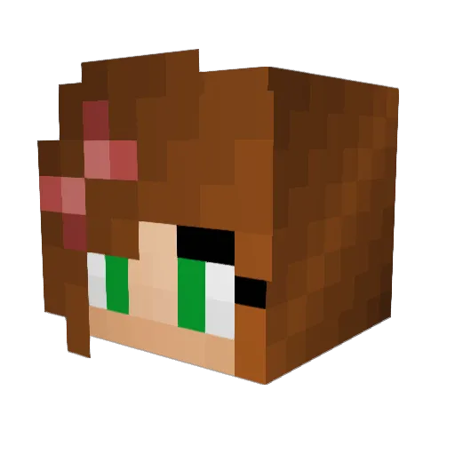 MaraBonbon Minecraft avatar head, 3D render