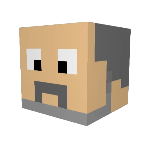 MaraK__ Minecraft avatar head, 3D render