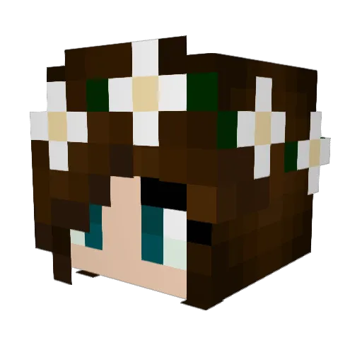 MaraMadeleine Minecraft avatar head, 3D render