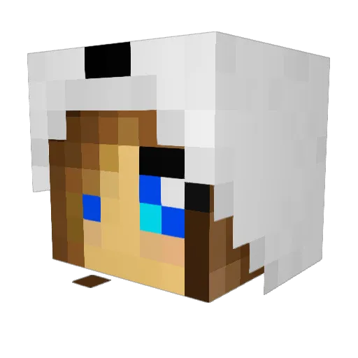 MaraMare Minecraft avatar head, 3D render