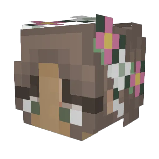 MaraMayKelly Minecraft avatar head, 3D render