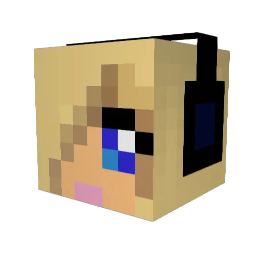 MaraVisas Minecraft avatar head, 3D render