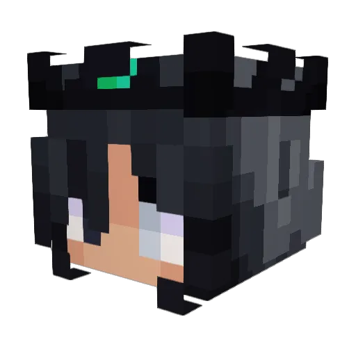 Maraalbee Minecraft avatar head, 3D render
