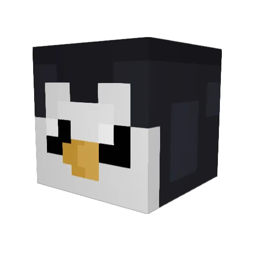 Maracujas Minecraft avatar head, 3D render