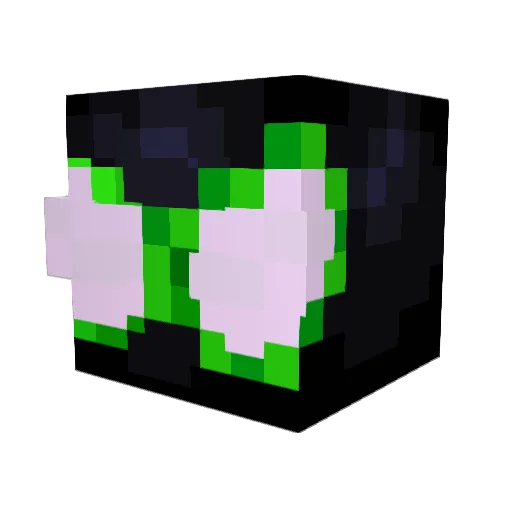 MaracuyaMen Minecraft avatar head, 3D render