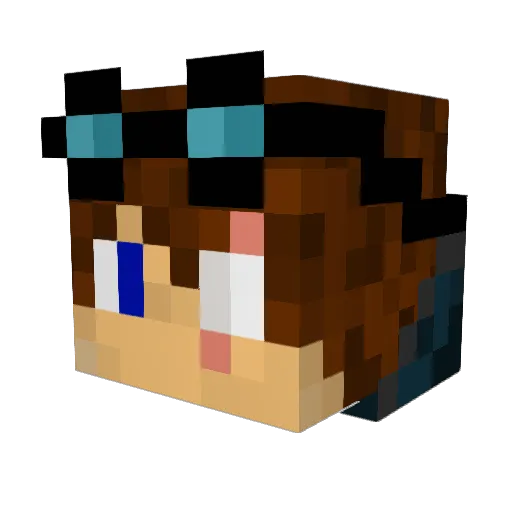 Marakaner Minecraft avatar head, 3D render