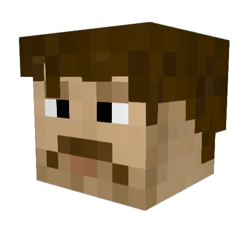 Marakuja_Gaming Minecraft avatar head, 3D render