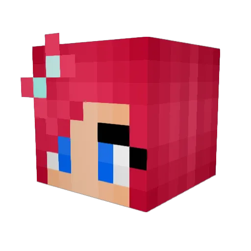 Maralenya Minecraft avatar head, 3D render