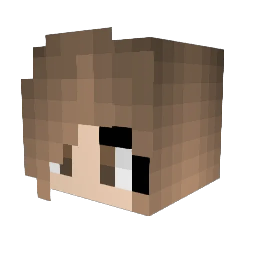 Marandafv Minecraft avatar head, 3D render