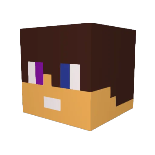 Maraporty33 Minecraft avatar head, 3D render