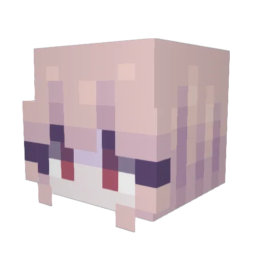 MararaKan Minecraft avatar head, 3D render