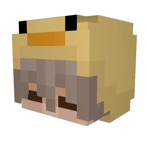 Marararin Minecraft avatar head, 3D render