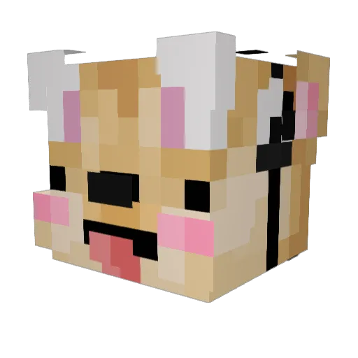 MaratDebik Minecraft avatar head, 3D render