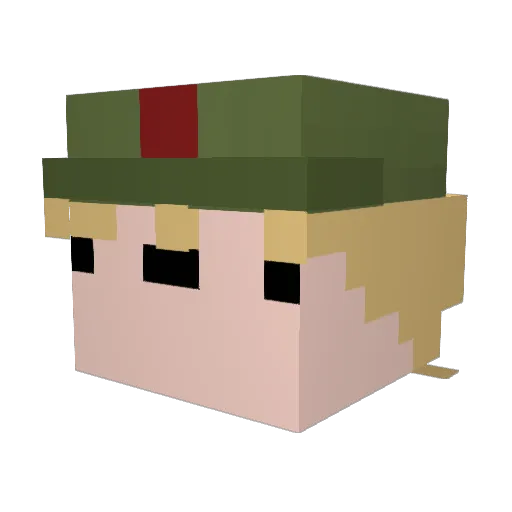 Maratcium Minecraft avatar head, 3D render
