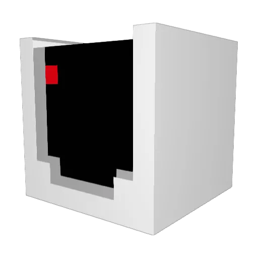 MarathonSanta Minecraft avatar head, 3D render