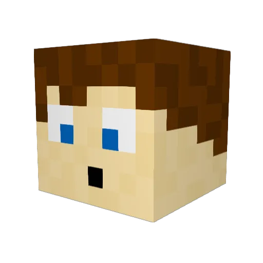 Maravius Minecraft avatar head, 3D render