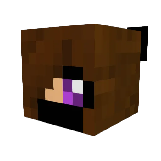 Marawah Minecraft avatar head, 3D render