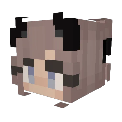 Marayela Minecraft avatar head, 3D render