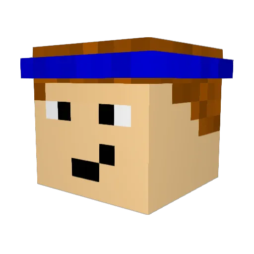Marbinus Minecraft avatar head, 3D render