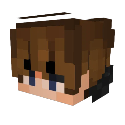 Marbl3Us Minecraft avatar head, 3D render