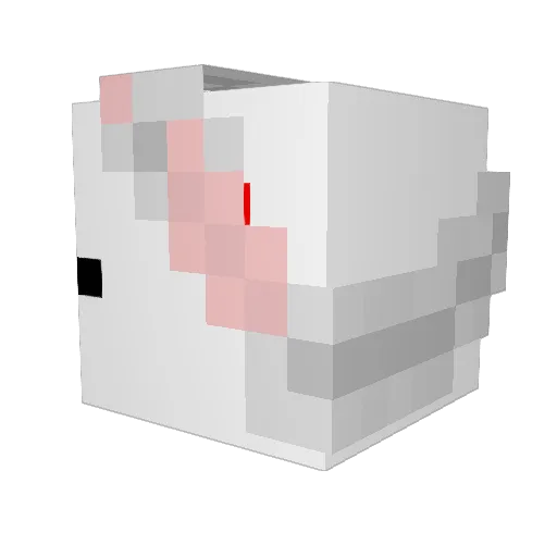 MarblSc Minecraft avatar head, 3D render