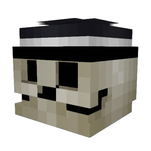 MarbleLemon3763 Minecraft avatar head, 3D render