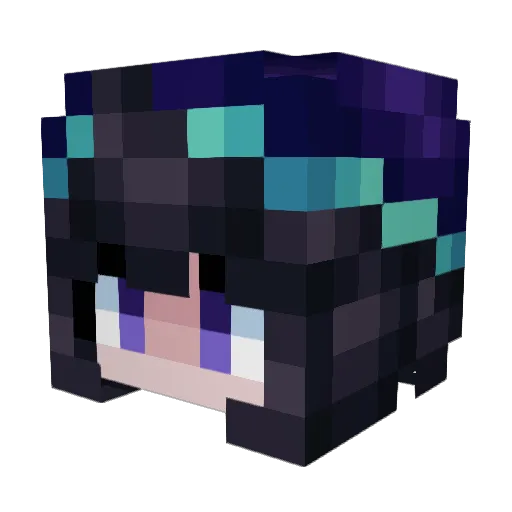 MarbleMage Minecraft avatar head, 3D render