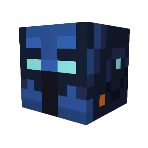MarbleWolf Minecraft avatar head, 3D render