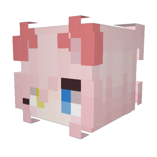 MarbledBourbon Minecraft avatar head, 3D render