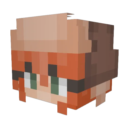 Marbles4 Minecraft avatar head, 3D render