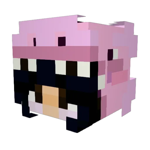 Marblezzz Minecraft avatar head, 3D render