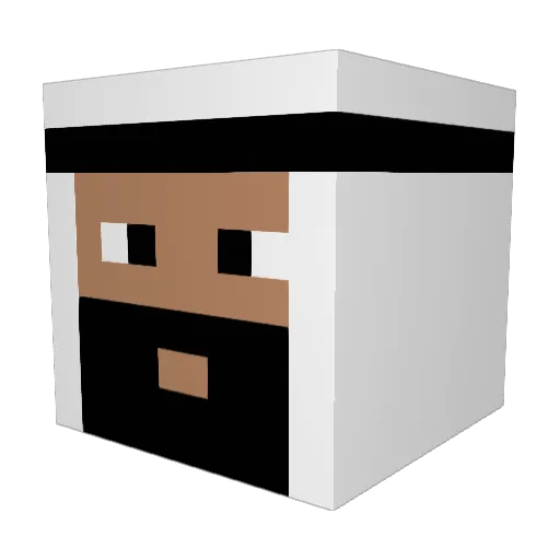Marbo3 Minecraft avatar head, 3D render