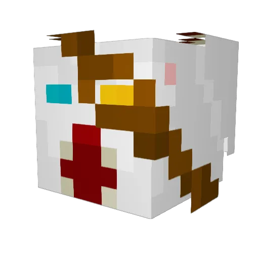 MarburgV Minecraft avatar head, 3D render