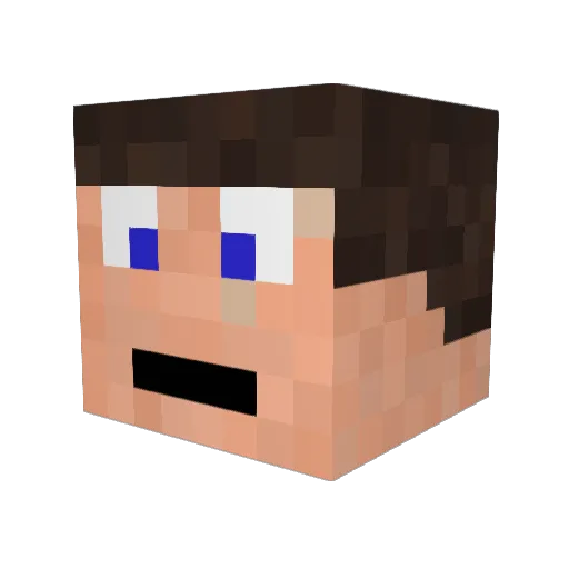 Marc0nly Minecraft avatar head, 3D render