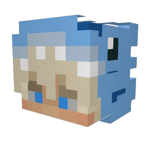 MarcBTWW Minecraft avatar head, 3D render