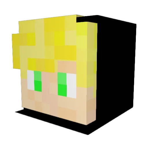 MarcGSW Minecraft avatar head, 3D render