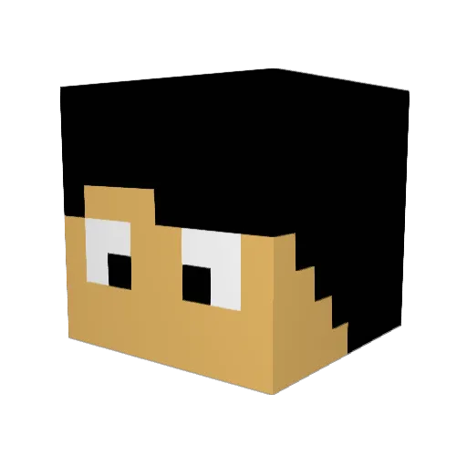 MarcKev Minecraft avatar head, 3D render