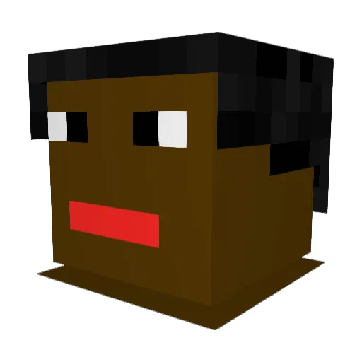 MarcKoenen Minecraft avatar head, 3D render