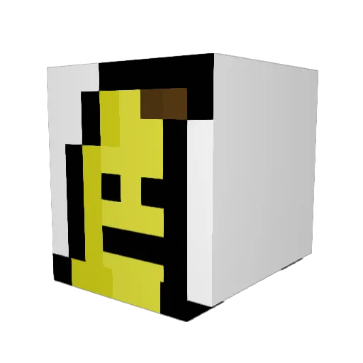 MarcTellEm Minecraft avatar head, 3D render