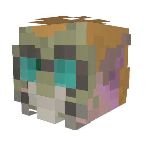Marc_French Minecraft avatar head, 3D render