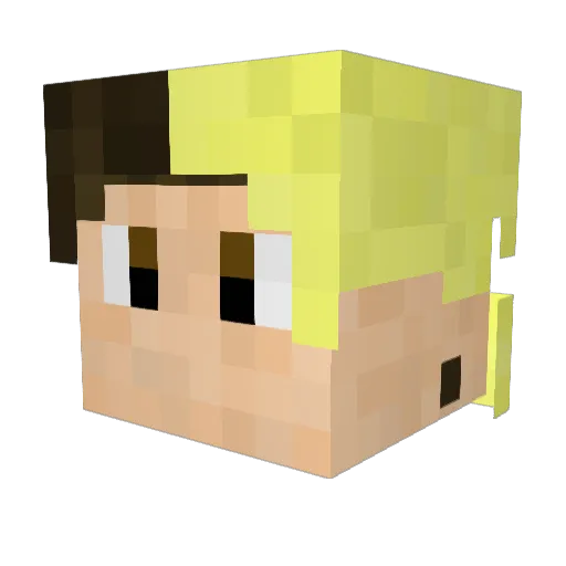 Marc_Goku Minecraft avatar head, 3D render