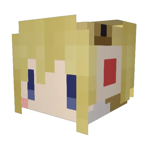 MarceMMC Minecraft avatar head, 3D render