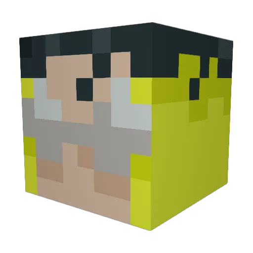 Marceau06 Minecraft avatar head, 3D render