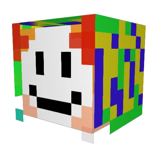 Marcel11B Minecraft avatar head, 3D render