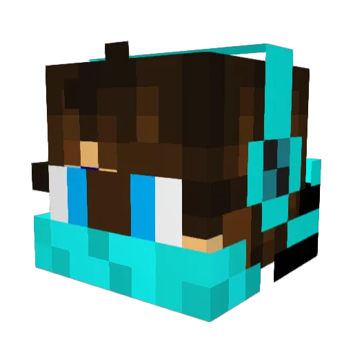 Marcel1520 Minecraft avatar head, 3D render
