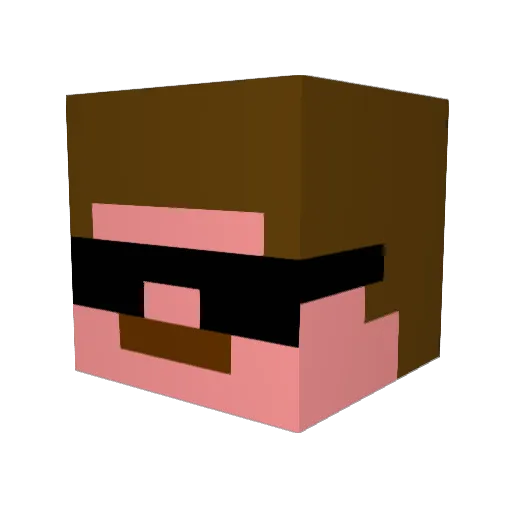 MarcelCraft12345 Minecraft avatar head, 3D render